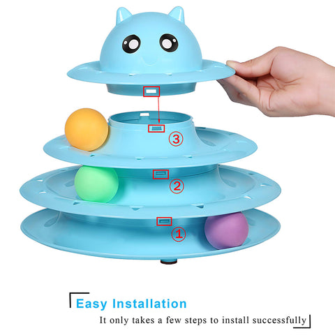 Interactive Three-Layer Turntable Cat Toy