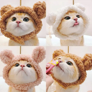 Plush Head Cover Cute Cat