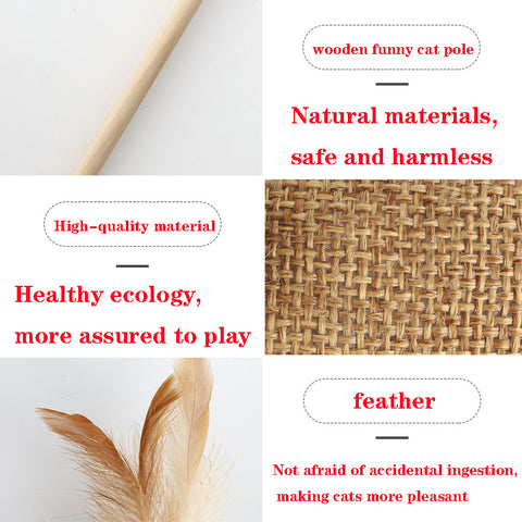 7PCS/Set Funny Cat Stick Feather Toy