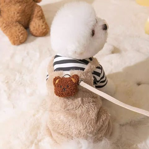 Plush Bear Decoration Pet Striped Sweatshirt