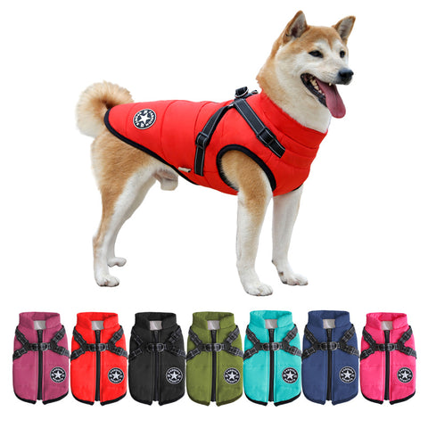 Waterproof Dog Coat With Harness