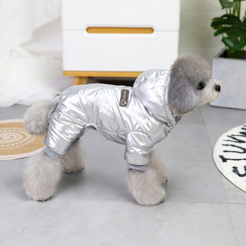 Glossy One-piece Pet Cotton Coat