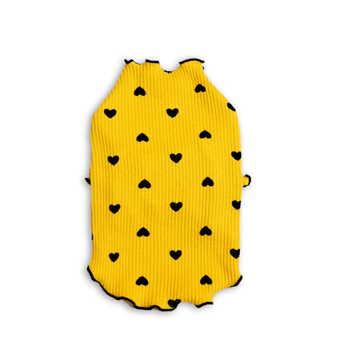 Heart Print Fungus Curling Pet Shirt