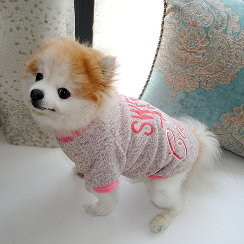 Fleece Lettered Pet Sweater