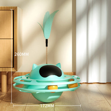 Interactive Tumbler Turntable Cat Toy