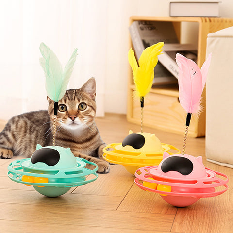 Interactive Tumbler Turntable Cat Toy